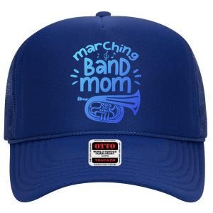 Marching Band Mom Baritone Horn Euphonium Player Gift High Crown Mesh Back Trucker Hat