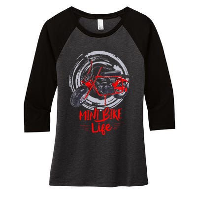 Mini Bike Mini Dirt Bike Mini Bikes For Adults Mini Bike Women's Tri-Blend 3/4-Sleeve Raglan Shirt