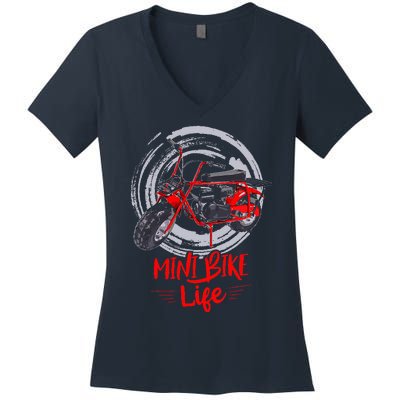 Mini Bike Mini Dirt Bike Mini Bikes For Adults Mini Bike Women's V-Neck T-Shirt