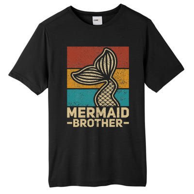 Mermaid Brother Mermaid Birthday Party Outfit Retro Mermaid Tall Fusion ChromaSoft Performance T-Shirt