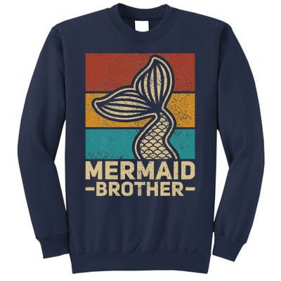 Mermaid Brother Mermaid Birthday Party Outfit Retro Mermaid Sweatshirt