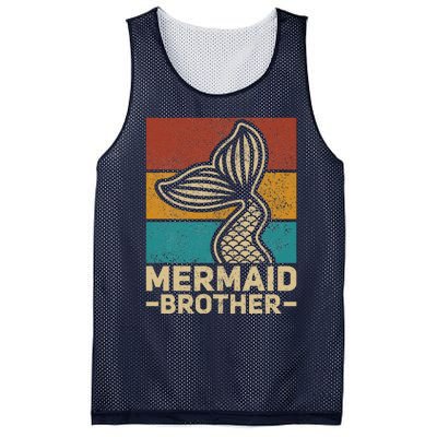 Mermaid Brother Mermaid Birthday Party Outfit Retro Mermaid Mesh Reversible Basketball Jersey Tank