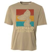 Mermaid Brother Mermaid Birthday Party Outfit Retro Mermaid Cooling Performance Crew T-Shirt