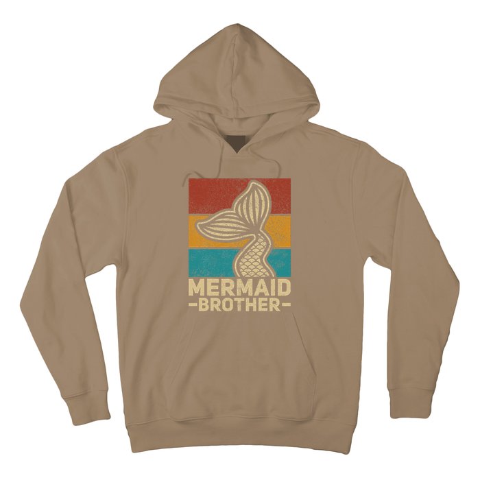 Mermaid Brother Mermaid Birthday Party Outfit Retro Mermaid Hoodie