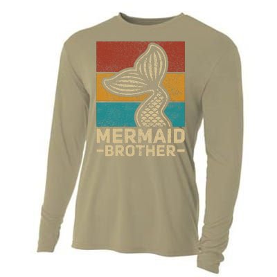 Mermaid Brother Mermaid Birthday Party Outfit Retro Mermaid Cooling Performance Long Sleeve Crew