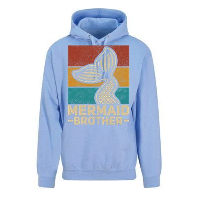 Mermaid Brother Mermaid Birthday Party Outfit Retro Mermaid Unisex Surf Hoodie