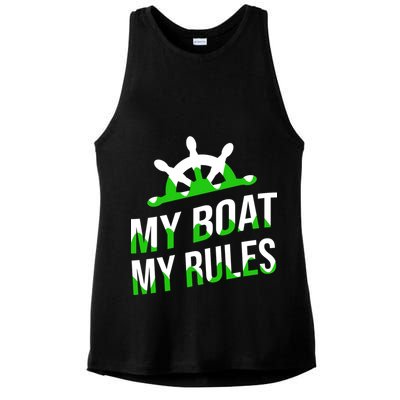 My Boat My Rules Ladies PosiCharge Tri-Blend Wicking Tank
