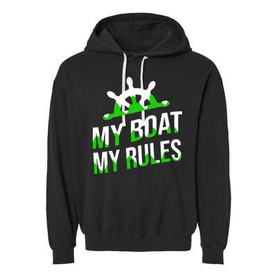 My Boat My Rules Garment-Dyed Fleece Hoodie