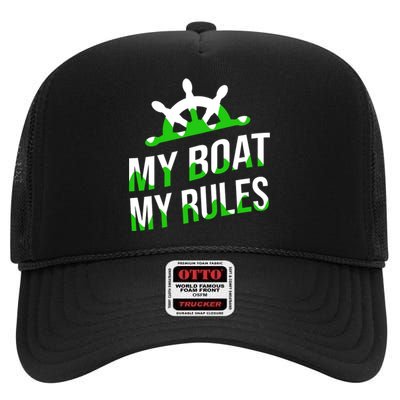 My Boat My Rules High Crown Mesh Back Trucker Hat