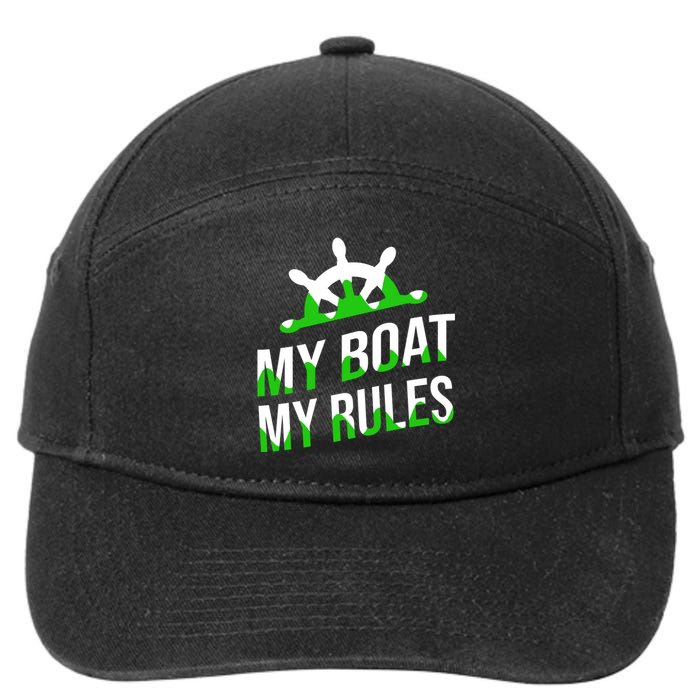 My Boat My Rules 7-Panel Snapback Hat