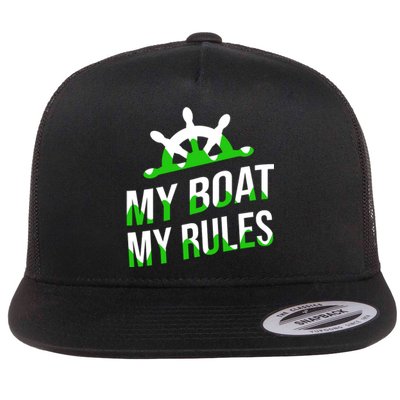 My Boat My Rules Flat Bill Trucker Hat