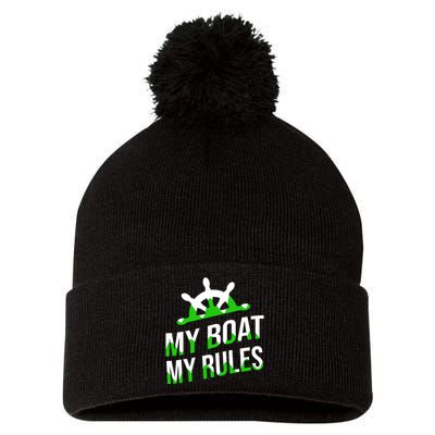 My Boat My Rules Pom Pom 12in Knit Beanie