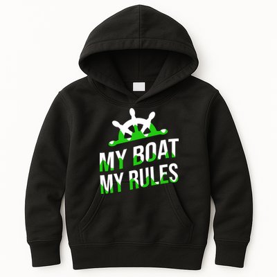 My Boat My Rules Kids Hoodie