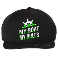 My Boat My Rules Wool Snapback Cap