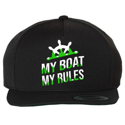 My Boat My Rules Wool Snapback Cap