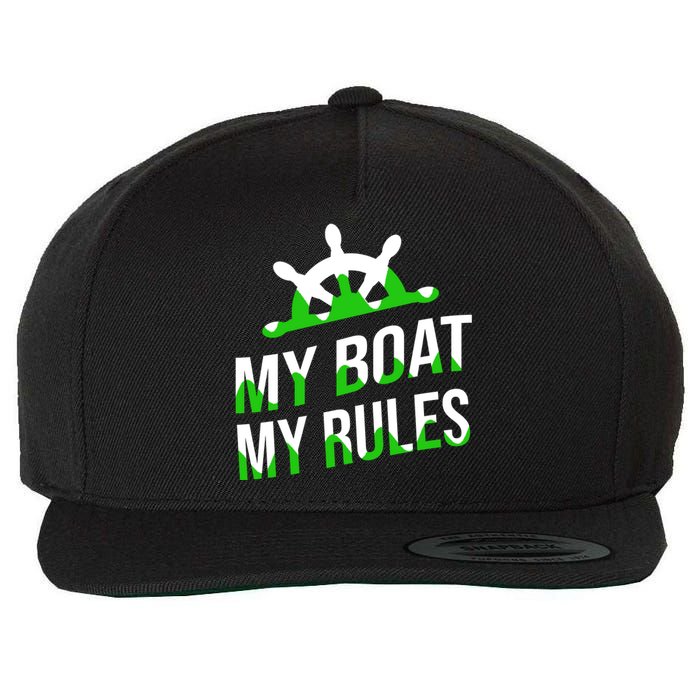 My Boat My Rules Wool Snapback Cap