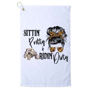 Messy Bun Mom Sunglasses UTV Offroad SXS Life Riding Platinum Collection Golf Towel