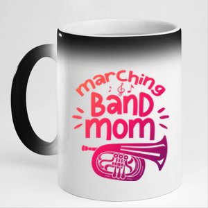 Marching Band Mom Baritone Horn Euphonium Player Gift 11oz Black Color Changing Mug