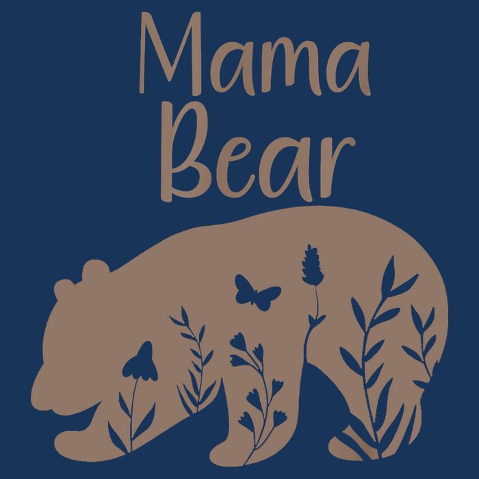 Mama Bear 7 Panel Mesh Trucker Snapback Hat
