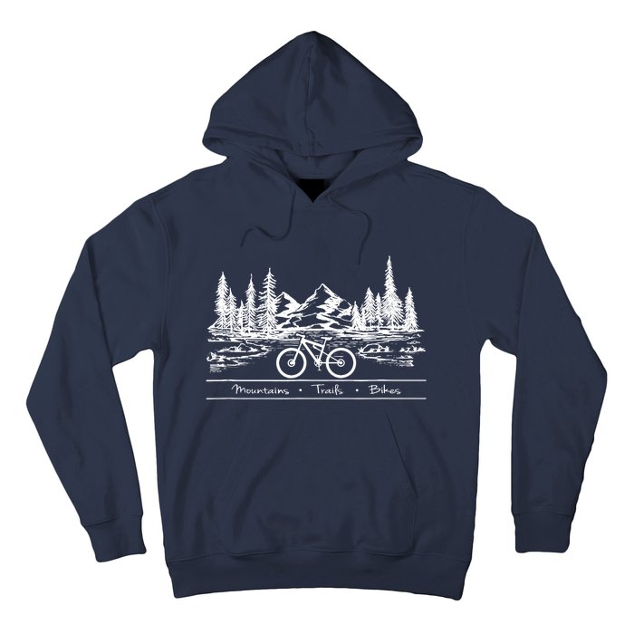 Mountain Bike MTB Mountains Trails Bikes Hoodie