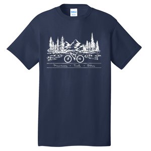 Mountain Bike MTB Mountains Trails Bikes Tall T-Shirt