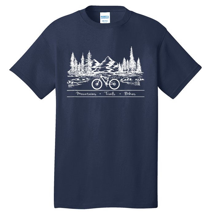 Mountain Bike MTB Mountains Trails Bikes Tall T-Shirt