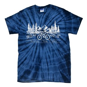 Mountain Bike MTB Mountains Trails Bikes Tie-Dye T-Shirt