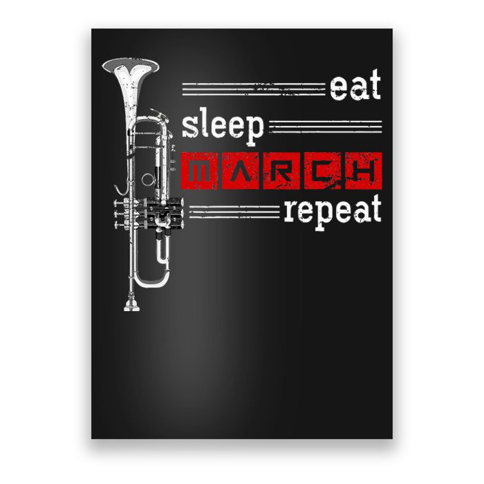 Marching Band Musician Trumpeter Gift Music Trumpet Poster