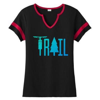 Mountain Bike Mtb Downhill Biking Cycling Biker Gift Cool Gift Ladies Halftime Notch Neck Tee