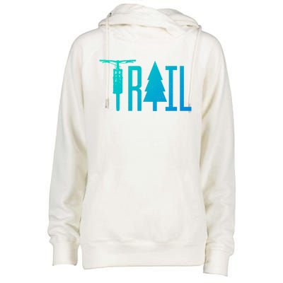 Mountain Bike Mtb Downhill Biking Cycling Biker Gift Cool Gift Womens Funnel Neck Pullover Hood