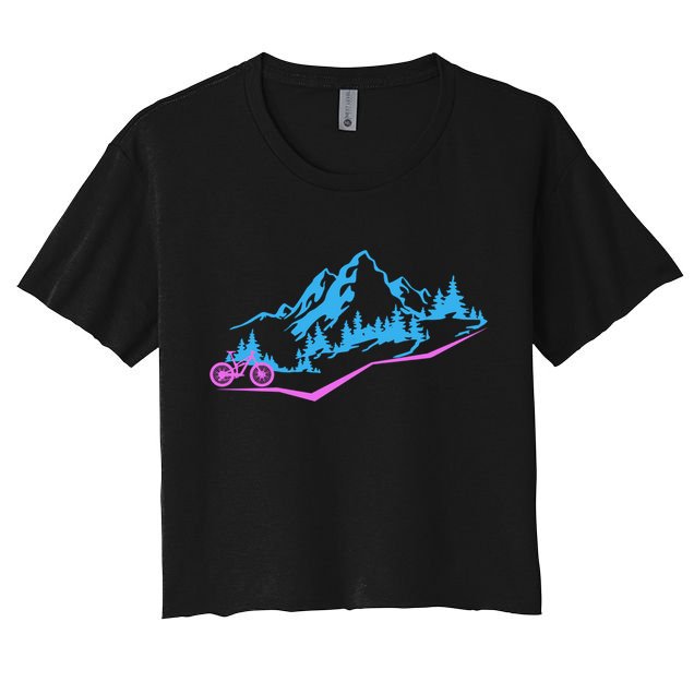 Mountain Bike Mtb Cycling Mountain Biker Biking Cyclist Gift Crop Top