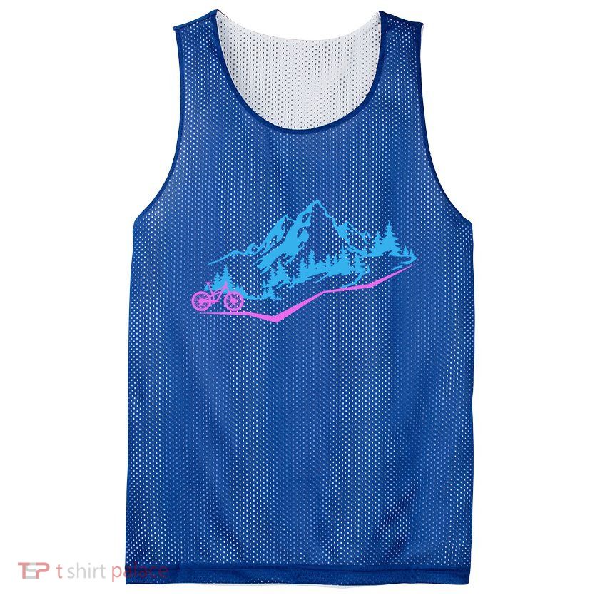 Mountain Bike Mtb Cycling Mountain Biker Biking Cyclist Gift Mesh Reversible Basketball Jersey Tank