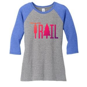 Mountain Bike Mtb Downhill Biking Cycling Biker Gift Cool Gift Women's Tri-Blend 3/4-Sleeve Raglan Shirt