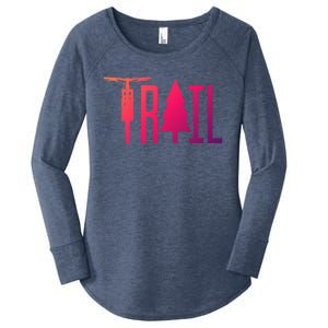 Mountain Bike Mtb Downhill Biking Cycling Biker Gift Cool Gift Women's Perfect Tri Tunic Long Sleeve Shirt