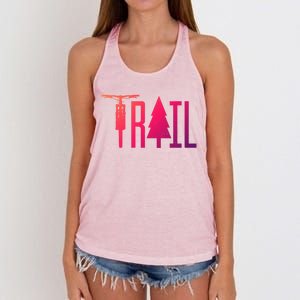 Mountain Bike Mtb Downhill Biking Cycling Biker Gift Cool Gift Women's Knotted Racerback Tank