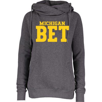 Michigan Bet Womens Funnel Neck Pullover Hood