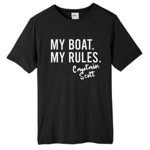 My Boat My Rules Captain Scott Personalized Boating Name Tall Fusion ChromaSoft Performance T-Shirt