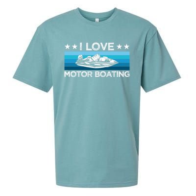 Motor Boaters Motor Boating I Love Motor Boating Gift Sueded Cloud Jersey T-Shirt