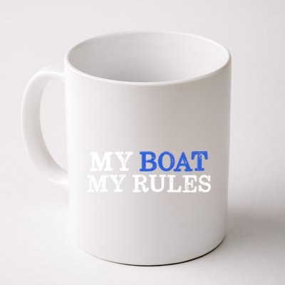 My Boat My Rules Design For Captains Sailors Boat Owners Cute Gift Coffee Mug