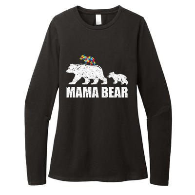 Mama Bear Mom Autistic Child Womens CVC Long Sleeve Shirt