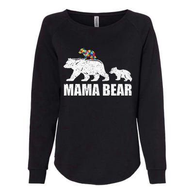 Mama Bear Mom Autistic Child Womens California Wash Sweatshirt