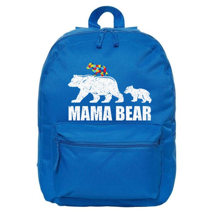 Mama Bear Mom Autistic Child 16 in Basic Backpack