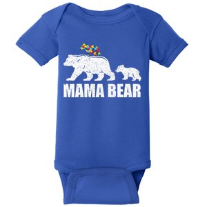 Mama Bear Mom Autistic Child Baby Bodysuit