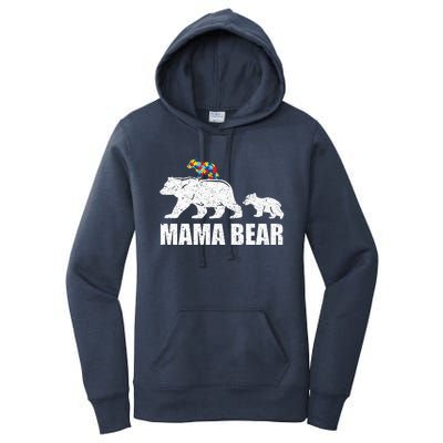 Mama Bear Mom Autistic Child Women's Pullover Hoodie