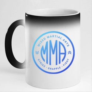 Mma Bjj Mixed Martial Arts Fan Fighter Strike Grapple Fight Gift 11oz Black Color Changing Mug