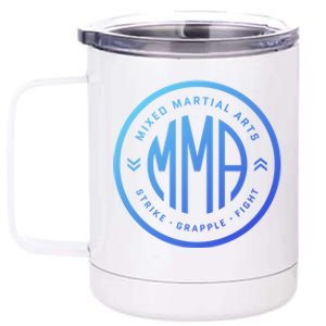 Mma Bjj Mixed Martial Arts Fan Fighter Strike Grapple Fight Gift 12 oz Stainless Steel Tumbler Cup