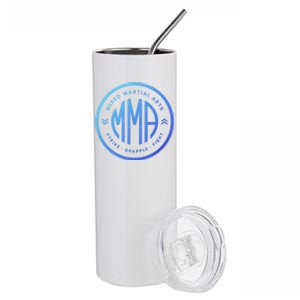 Mma Bjj Mixed Martial Arts Fan Fighter Strike Grapple Fight Gift Stainless Steel Tumbler