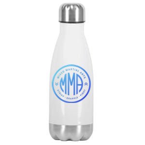 Mma Bjj Mixed Martial Arts Fan Fighter Strike Grapple Fight Gift Stainless Steel Insulated Water Bottle