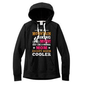 Mountain Biking Mtb Gift Cycling Mountain Bike Mom Gift Women's Fleece Hoodie