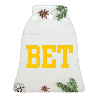 Michigan Bet Ceramic Bell Ornament